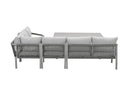 Monti lounge-diningset - 5-delig - taupe - rope grey sand - valley sand - Majorr