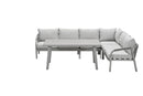 Monti lounge-diningset - 5-delig - taupe - rope grey sand - valley sand - Majorr