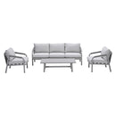 Monti loungeset - 4-delig - taupe - rope grey sand - valley sand - Majorr