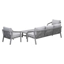 Monti loungeset - 4-delig - taupe - rope grey sand - valley sand - Majorr