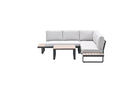 Masone loungeset - 4-delig -  carbon black  valley sand - light teak Vironwood - Majorr