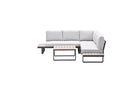 Masone loungeset - 4-delig -  carbon black  valley sand - light teak Vironwood - Majorr