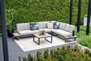 Masone loungeset - 4-delig -  carbon black  valley sand - light teak Vironwood - Majorr