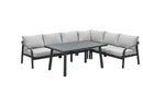 Monti lounge-diningset - 5-delig - carbon black -  rope taupe - valley sand - Majorr