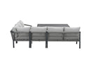 Monti lounge-diningset - 5-delig - carbon black -  rope taupe - valley sand - Majorr