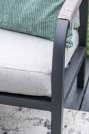 Monti lounge-diningset - 5-delig - carbon black -  rope taupe - valley sand - Majorr
