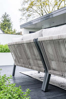 Monti lounge-diningset - 5-delig - carbon black -  rope taupe - valley sand - Majorr