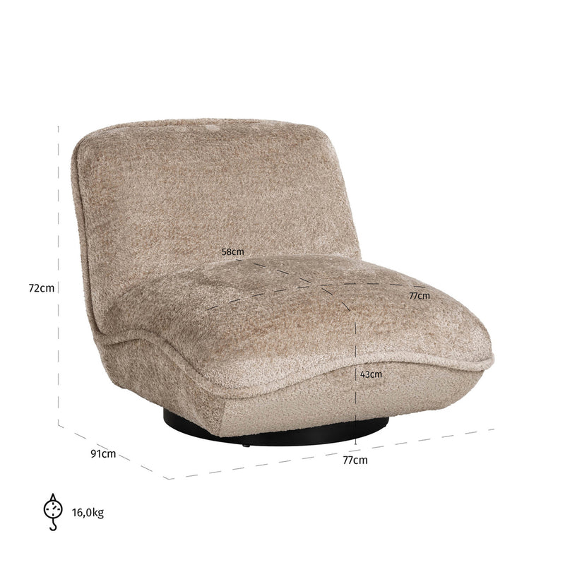 Fauteuil Ophelia sheep nature - Majorr