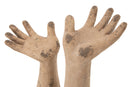 Set Of 2 Hands Antique Outdoor Magnesium Beige