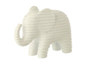 Elephant Striped Polyresin White Large