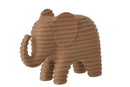 Elephant Striped Polyresin Brown Large