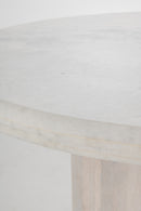Dining Table Round Marble Off-White Large