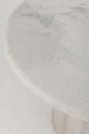 Dining Table Round Marble Off-White Large