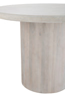 Dining Table Round Marble Off-White Large