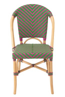 Dining Chair Geo Rattan Pink/Green