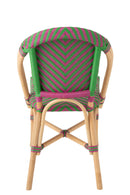 Dining Chair Geo Rattan Pink/Green