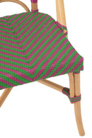 Dining Chair Geo Rattan Pink/Green