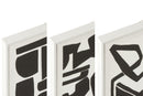 Wall Decoration Geometric Mdf Black/White Assortment Of 3 - Majorr