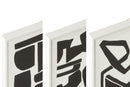 Wall Decoration Geometric Mdf Black/White Assortment Of 3