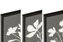 Framed Picture Flowers Mdf Black/White Assortment Of 3