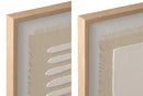 Wall Decoration Abstract Canvas Natural/White Assortment Of 2