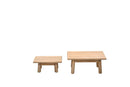 Lunar set van twee bijzettafels - acacia white wash - Majorr