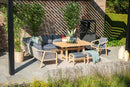 Santos lounge-diningset - 5-delig - links - acaciahout met white wash - rope donker grijs - mystic grey - Majorr