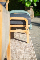 Santos lounge-diningset - 5-delig - links - acaciahout met white wash - rope donker grijs - mystic grey - Majorr