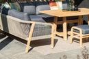 Santos lounge-diningset - 5-delig - links - acaciahout met white wash - rope donker grijs - mystic grey - Majorr