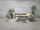 Santos dining fauteuil - acaciahout met white wash - rope donker grijs - mystic grey - Majorr
