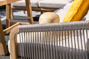 Santos lounge-diningset - 5-delig - rechts -acaciahout met   white wash - rope taupe - grey sand - Majorr