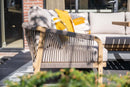 Santos lounge-diningset - 5-delig - rechts -acaciahout met   white wash - rope taupe - grey sand - Majorr