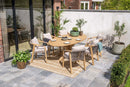 Santos dining fauteuil - acaciahout met white wash - rope taupe - grey sand - Majorr