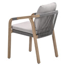 Santos dining fauteuil - acaciahout met white wash - rope taupe - grey sand - Majorr