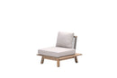 Lunar lounge fauteuil - acaciahout met white wash -  rope taupe - grey sand - Majorr