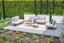 Lunar lounge fauteuil - acaciahout met white wash -  rope taupe - grey sand - Majorr