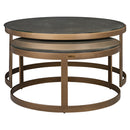 Salontafel Bloomville brass shagreen incl. glass tops (Set of 2)