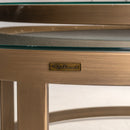 Salontafel Bloomville brass shagreen incl. glass tops (Set of 2)