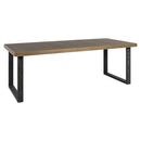 Eettafel Bloomville brass shagreen incl. glass top 200