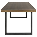 Eettafel Bloomville brass shagreen incl. glass top 200