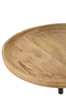 Table Wall Turning Round Wood/Metal Natural