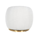 Draaifauteuil Jago white bouclé / brushed gold - Majorr