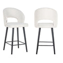 Counterstoel Savoy white bouclé - Majorr