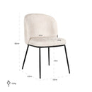 Stoel Elvi beige chenille fire retardant - Majorr