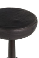 Bar Stool Leather/Metal Black