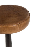 Bar Stool Leather/Metal Brown