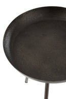 J Line S3 Bijzettafel Plat Rond Metaal M Donkergrijs
