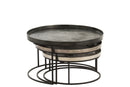 J Line S/3 Bijzettafel Rond Aluminium Zwart/Mix