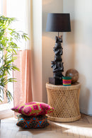 J Line Lamp 3 Elephants Poly brown