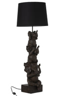J Line Lamp 3 Elephants Poly brown